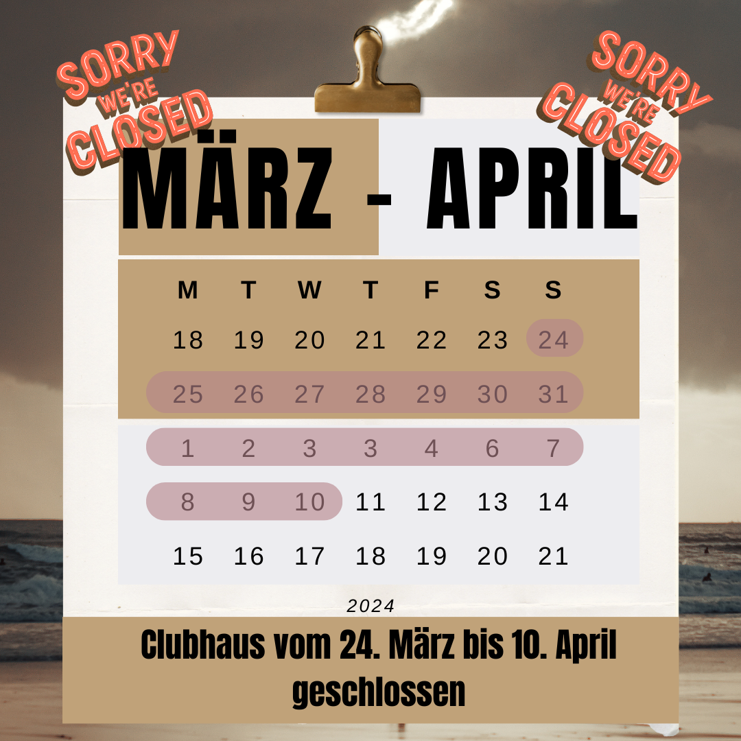Information zu den Betriebsfereien im März/April 2024