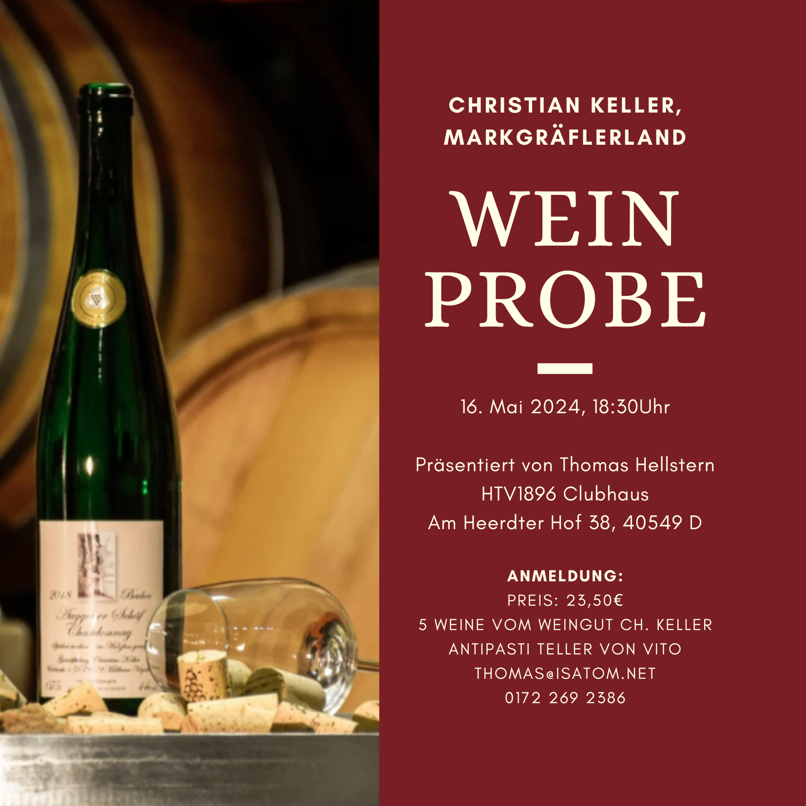 Einladung Weinprobe Flyer